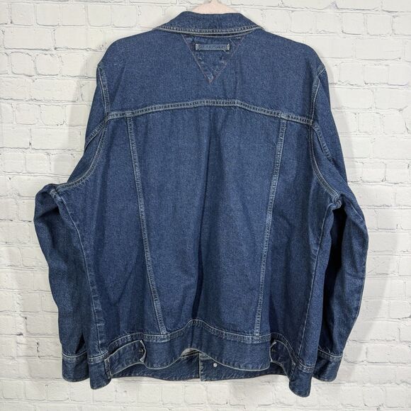 Tommy Hilfiger Trucker Jean Jacket Women Plus 2X Denim Cotton Western Cowboy - Picture 2 of 11